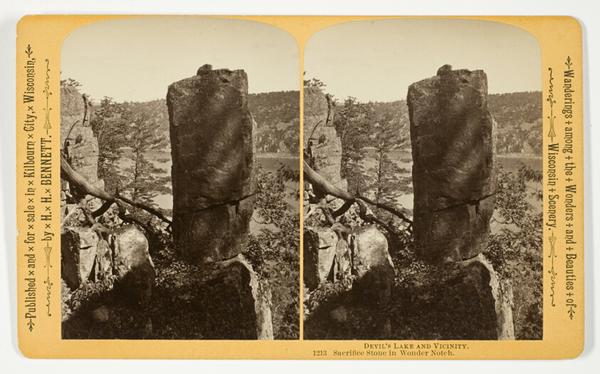 Sacrifice Stone in Wonder Notch, No. 1213 from the series "Devil's Lake and Vicinity"