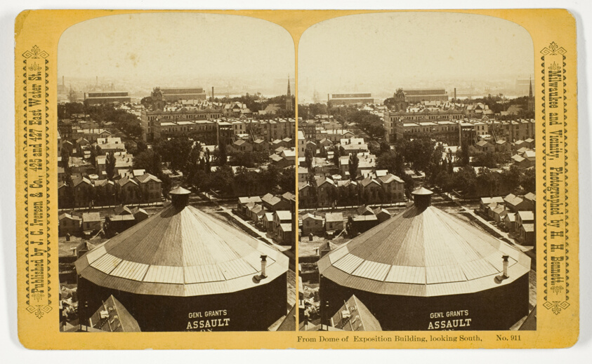 Henry Hamilton Bennett — From Dome of Exposition Building, looking South, No. 911 from the series "Milwaukee and Vicinity"