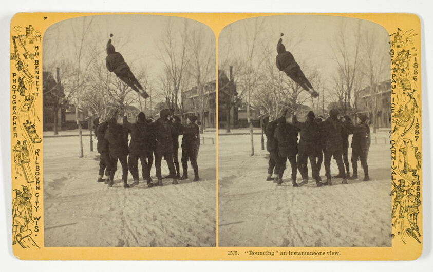 Henry Hamilton Bennett — "Bouncing" an instantaneous view, No. 1575 from the series "St. Paul Ice Carnival"