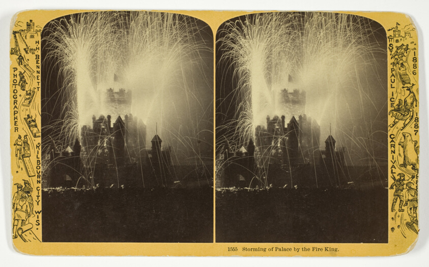 Henry Hamilton Bennett — Storming of Palace by the Fire King, No. 1555 from the series "St. Paul Ice Carnival"