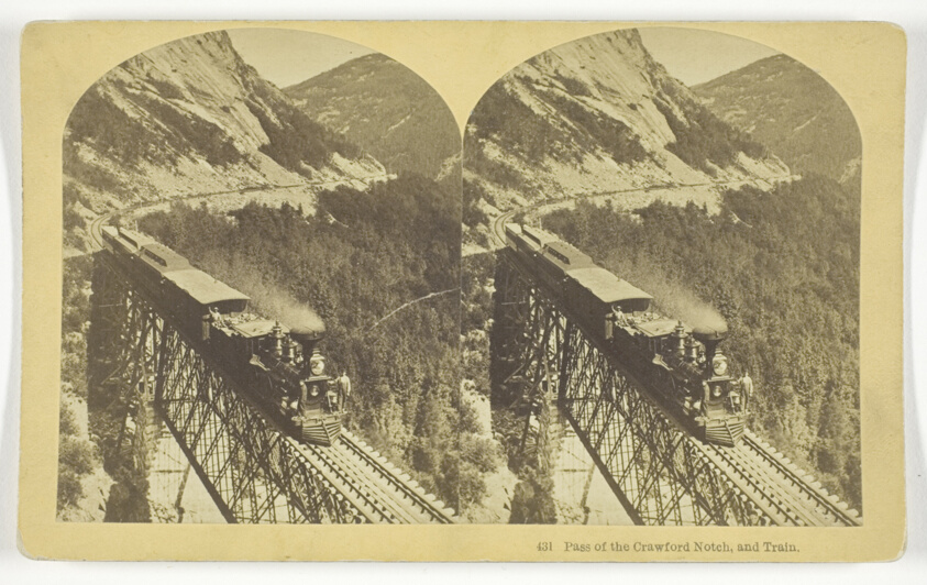 B. W. Kilburn — Pass of the Crawford Notch, and Train