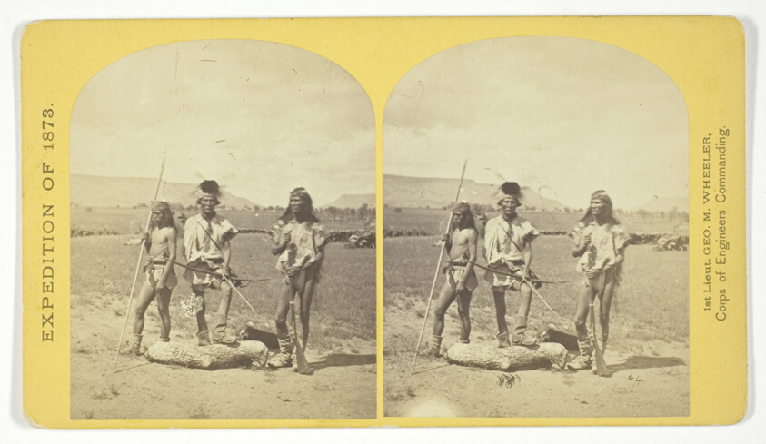 Timothy O'Sullivan (American, born Ireland, 1840–1882) — Apache Indians, as they appear ready for the war-path, No. 33 from the series "Geographical Explorations and Surveys West of the 100th Meridian"