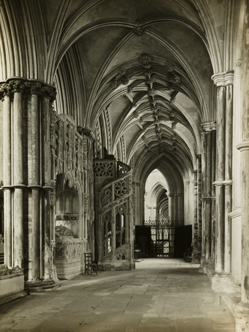 Frederick H. Evans — Ely Cathedral: North Choir Aisle to West