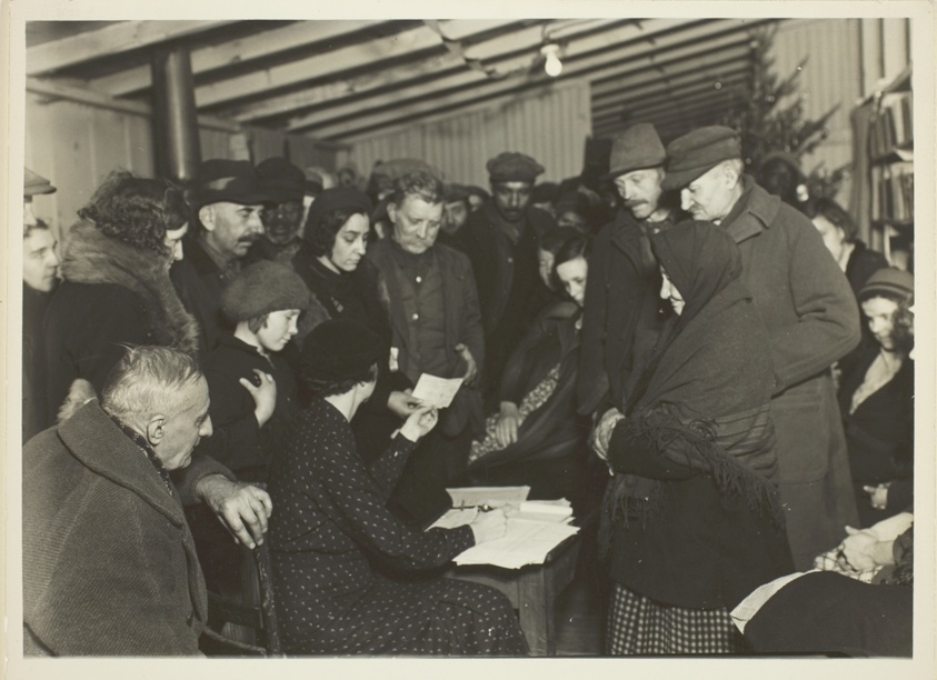 Lewis Wickes Hine — WPA Relief Checks Given Out To Unemployed Miners, Scott's Run, West Virginia