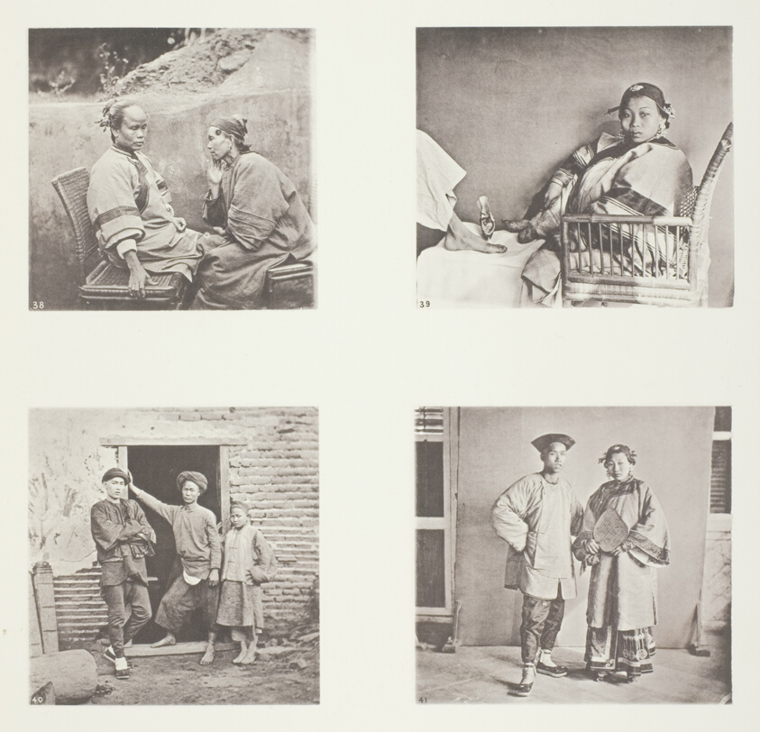 John Thomson — Amoy Women; The Small Foot of a Chinese Lady; Amoy Men; Male and Female Costume, Amoy