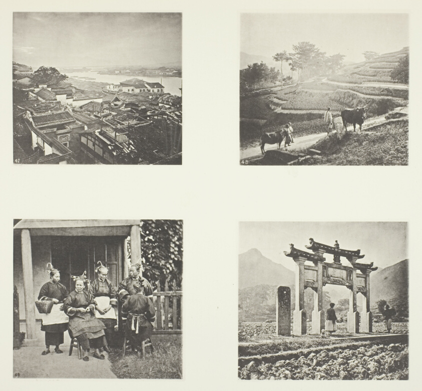 John Thomson — Part of Foochow Foreign Settlement; Terracing Hills; Foochow Field Women; A Memorial Arch