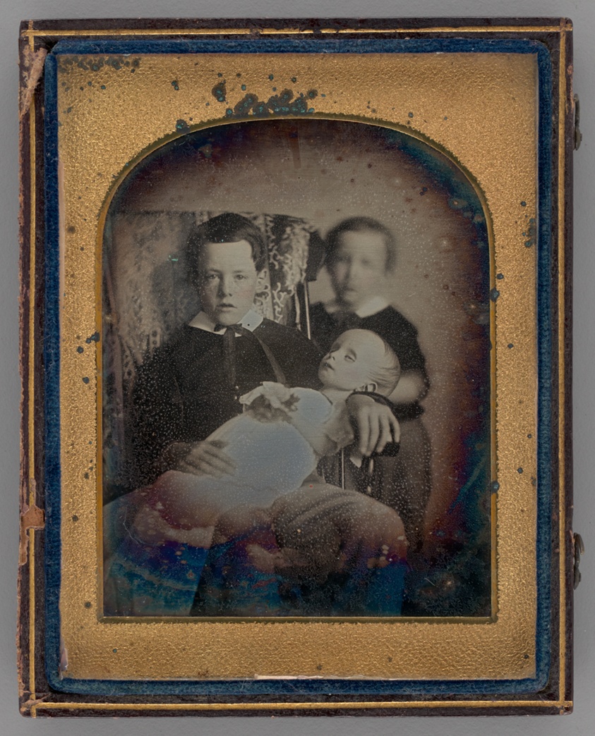 Unknown maker — Untitled (Two Boys Holding a Deceased Baby)