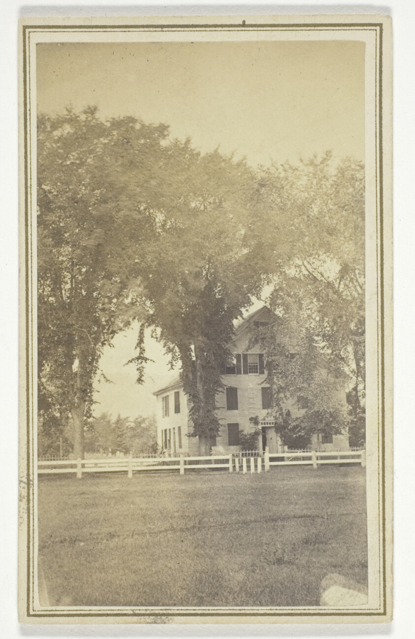H. O. Bly — Miss Brown's house and curious elm cross.
