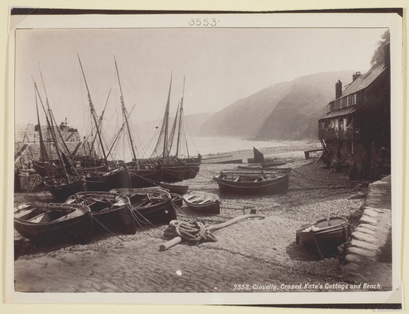 Francis Bedford — Clovelly, Crazed Kate's Cottage and Beach