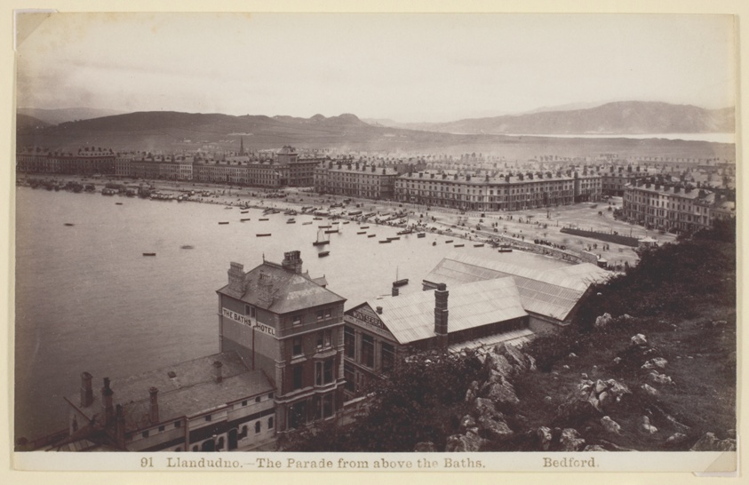 Francis Bedford — Llandudno-The Parade from above the Baths
