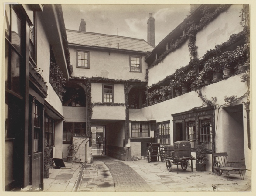 Francis Bedford — Gloucester, Courtyard of New Inn