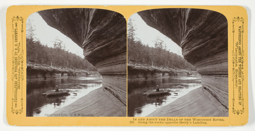 Henry Hamilton Bennett — Along the Rocks Opposite Berry's Landing, No. 233 from the series "In and About the Dells of the Wisconsin River"
