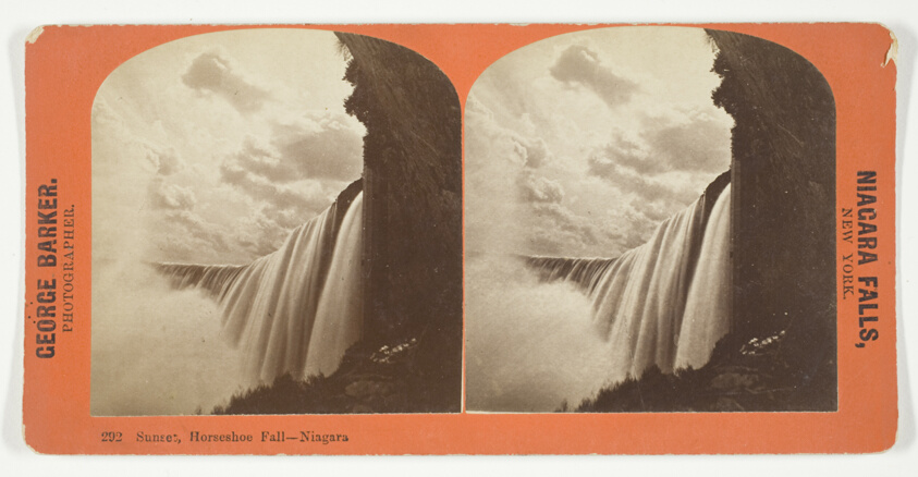 George Barker — Sunset, Horseshoe Fall - Niagara, No. 292 from the series "Niagara Falls, New York"