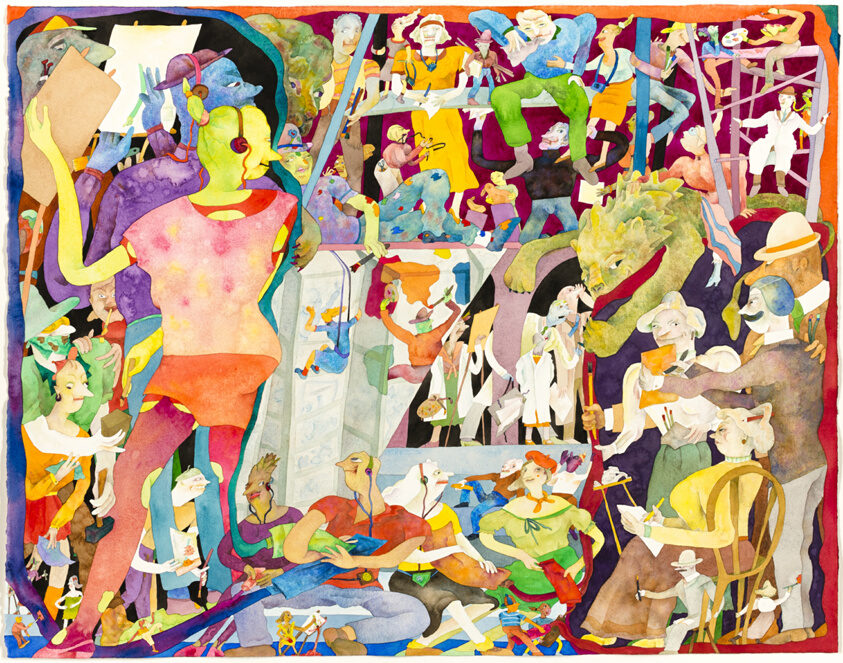 Gladys Nilsson — Big School Picture; Little Paper Mural