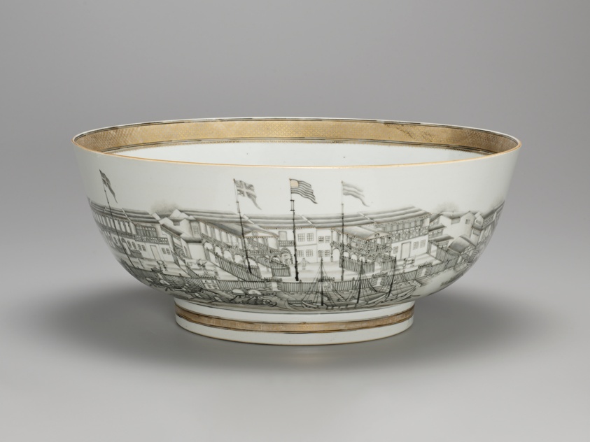 Chinese export porcelain — Punch Bowl