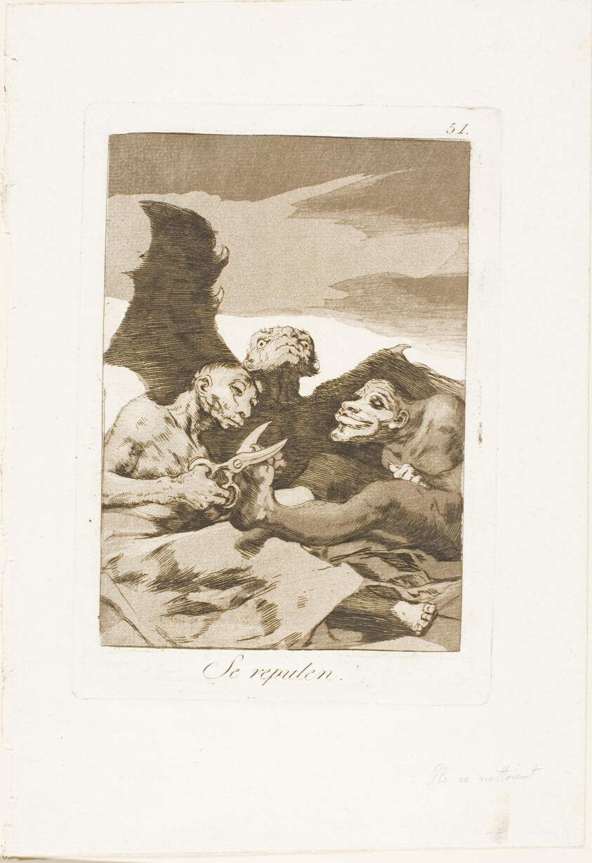 Francisco José de Goya y Lucientes — They Spruce Themselves Up, plate 51 from Los Caprichos