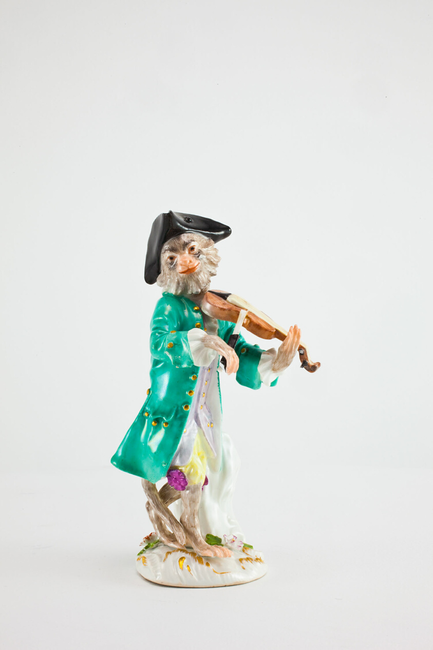 Meissen Porcelain Manufactory — Violinist for the Monkey Band