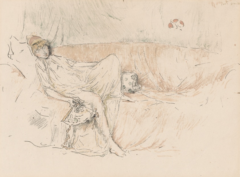 James McNeill Whistler — Draped Figure, Reclining