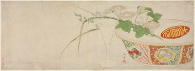 Plants, Porcelain Bowl, and Glass Goblet