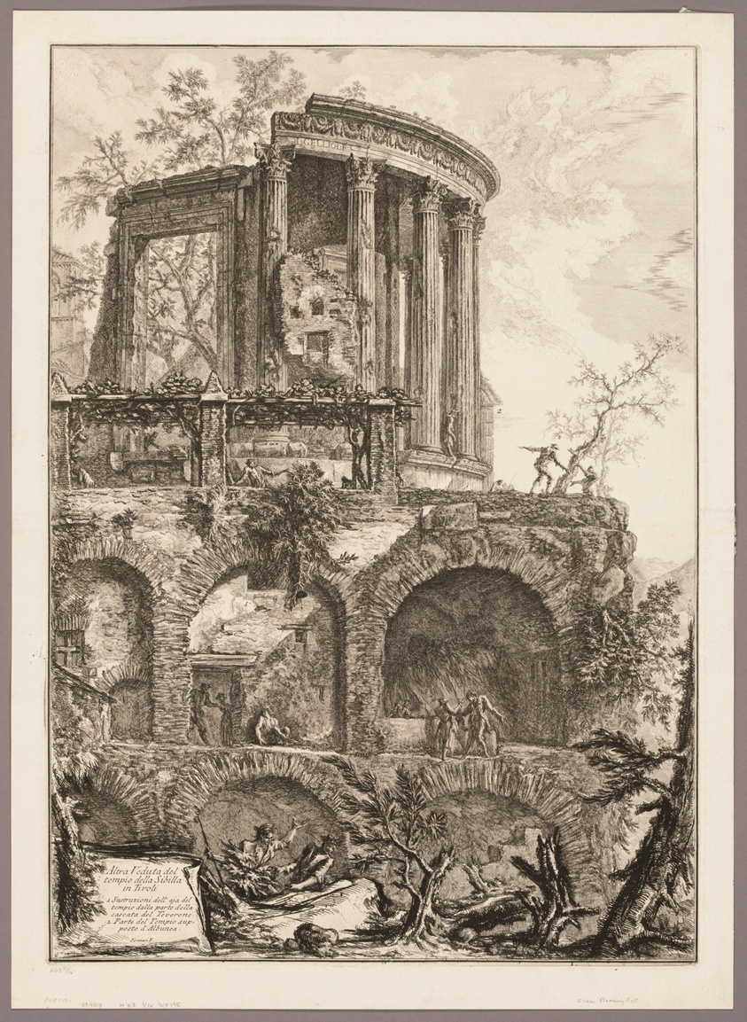 Another view of the Temple of the Sibyl in Tivoli, from Views of Rome