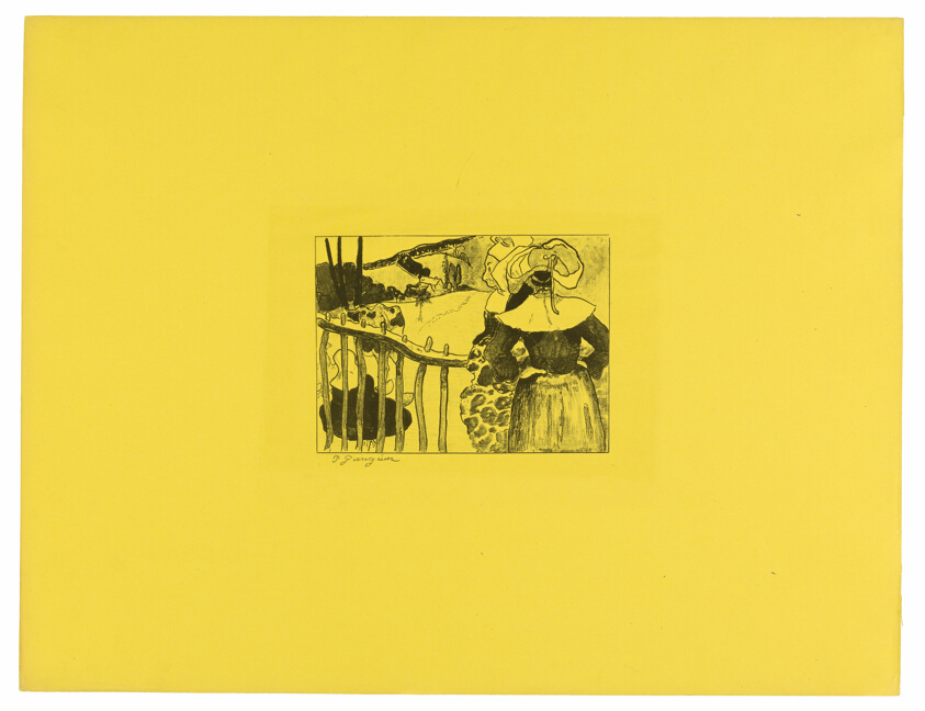 Paul Gauguin — Breton Women by a Gate, from the Volpini Suite