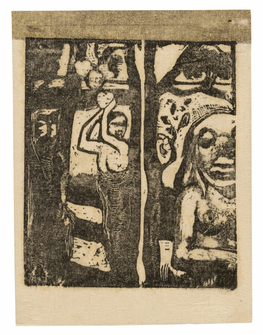 Paul Gauguin — Woman Picking Fruit and Oviri