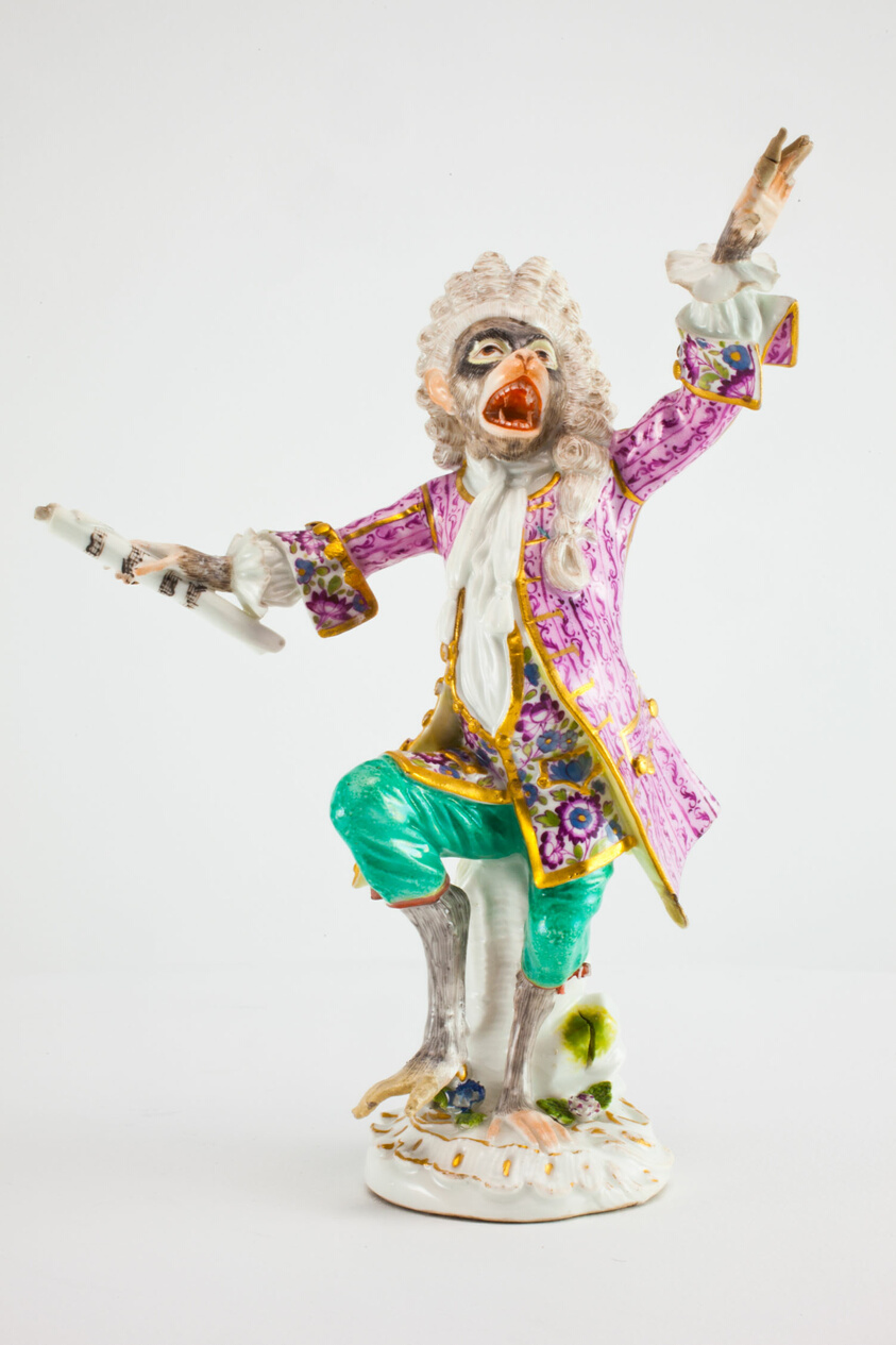 Meissen Porcelain Manufactory — Conductor for the Monkey Band