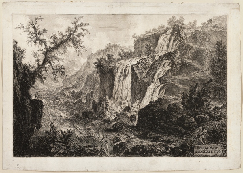 View of the Small Waterfall and Rapids, Tivoli, from Views of Rome