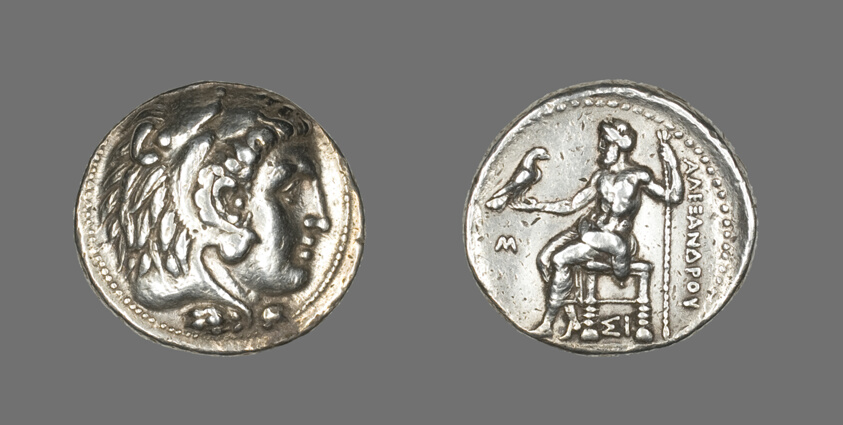 Ancient Greek — Tetradrachm (Coin) Depicting the Hero Herakles with the Features of Alexander the Great