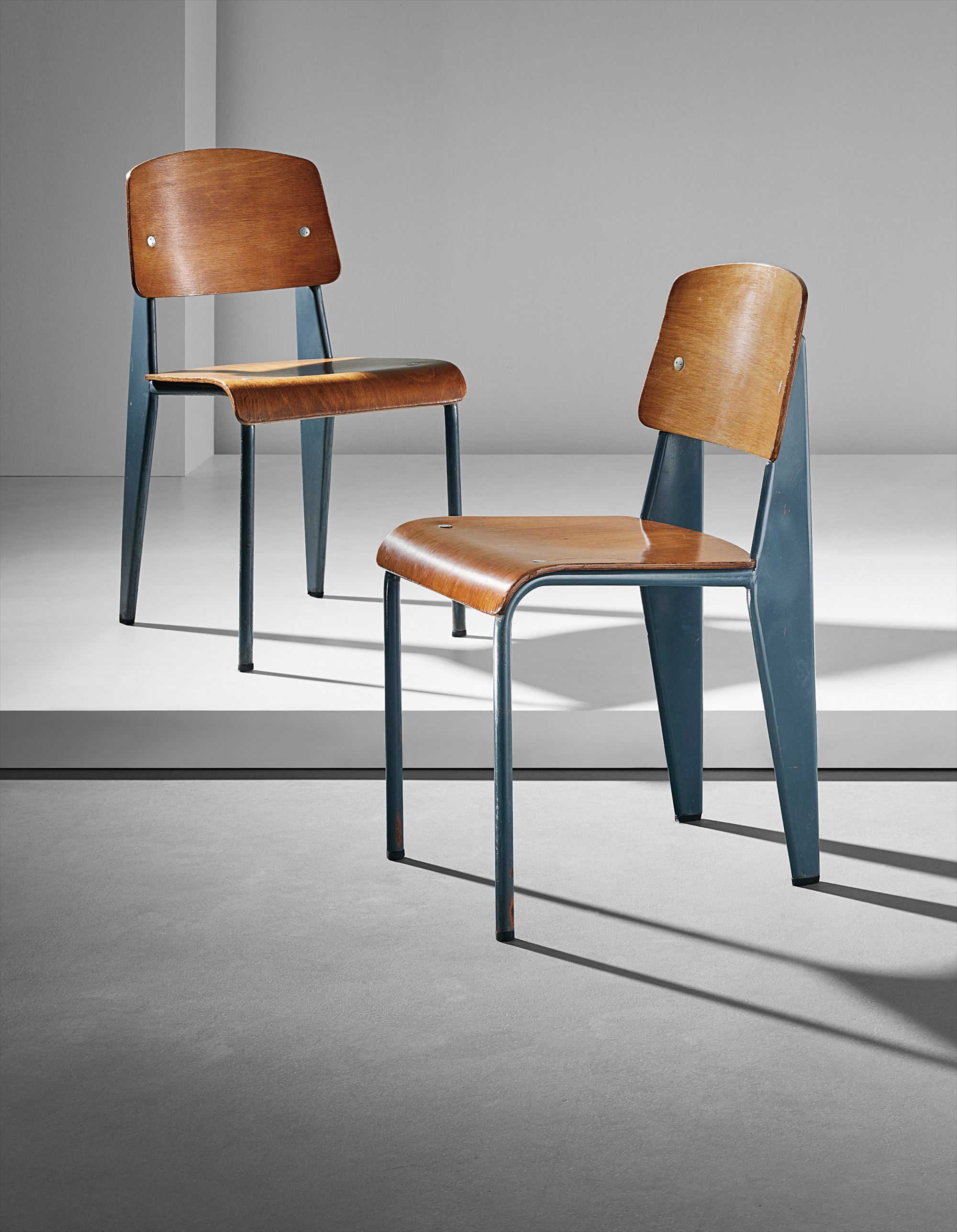 Pair of "Semi-metal" chairs, model no. 305