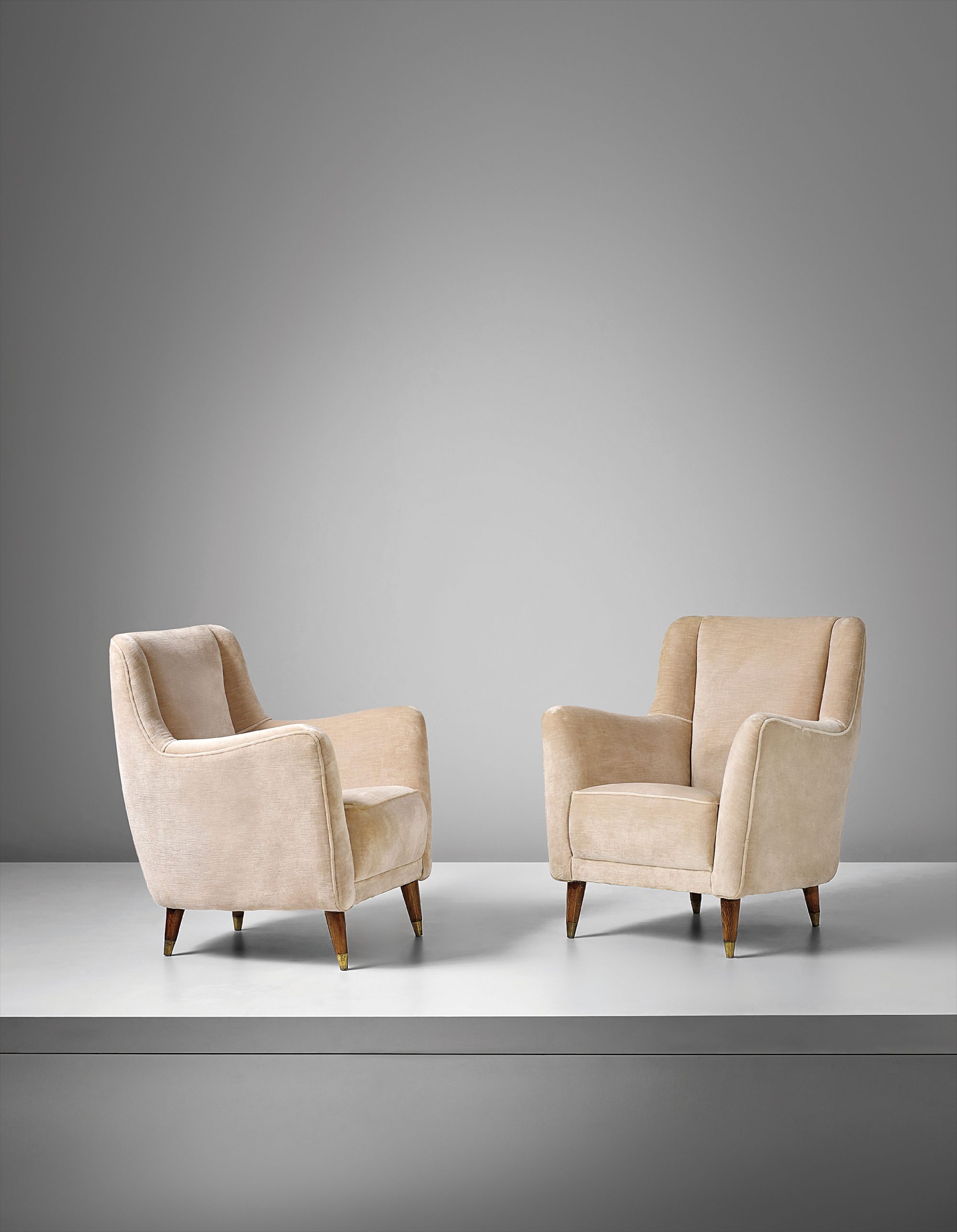 Gio Ponti — Beech, brass, fabric.