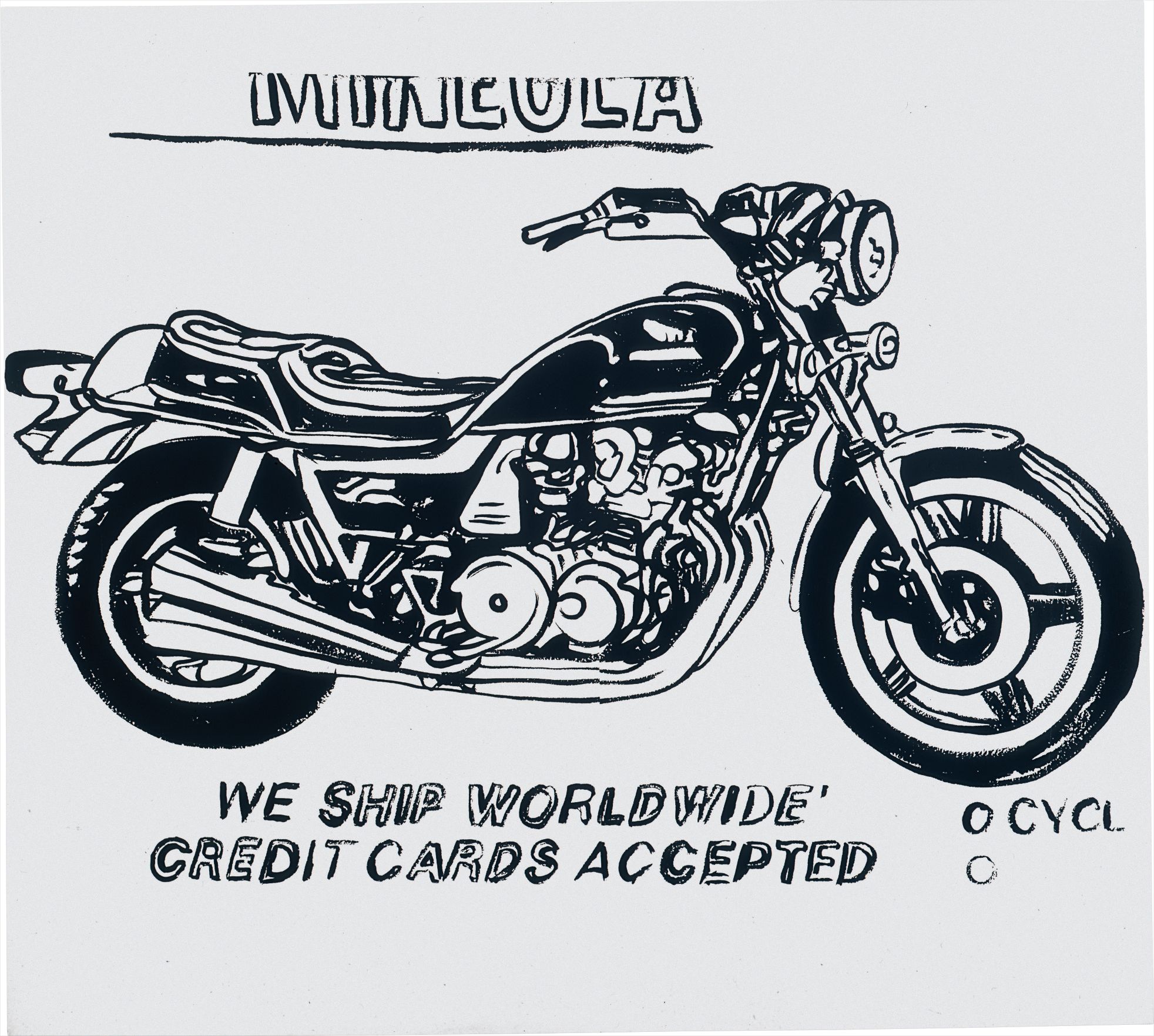 Andy Warhol — Mineola Motorcycle (positive)