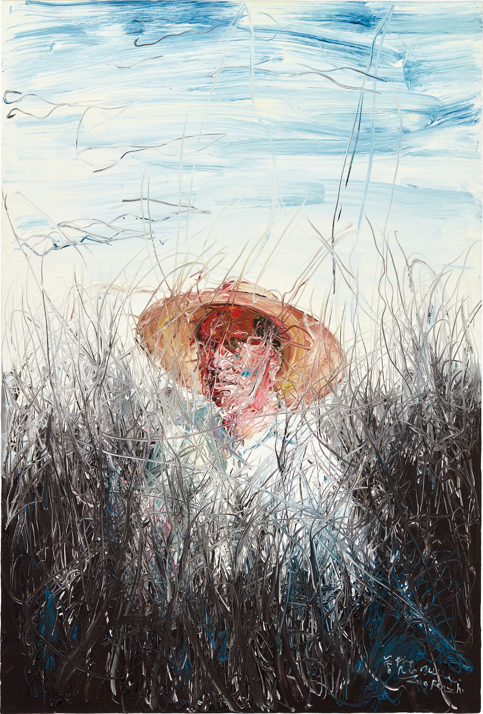 Zeng Fanzhi — A Man with a Straw Hat
