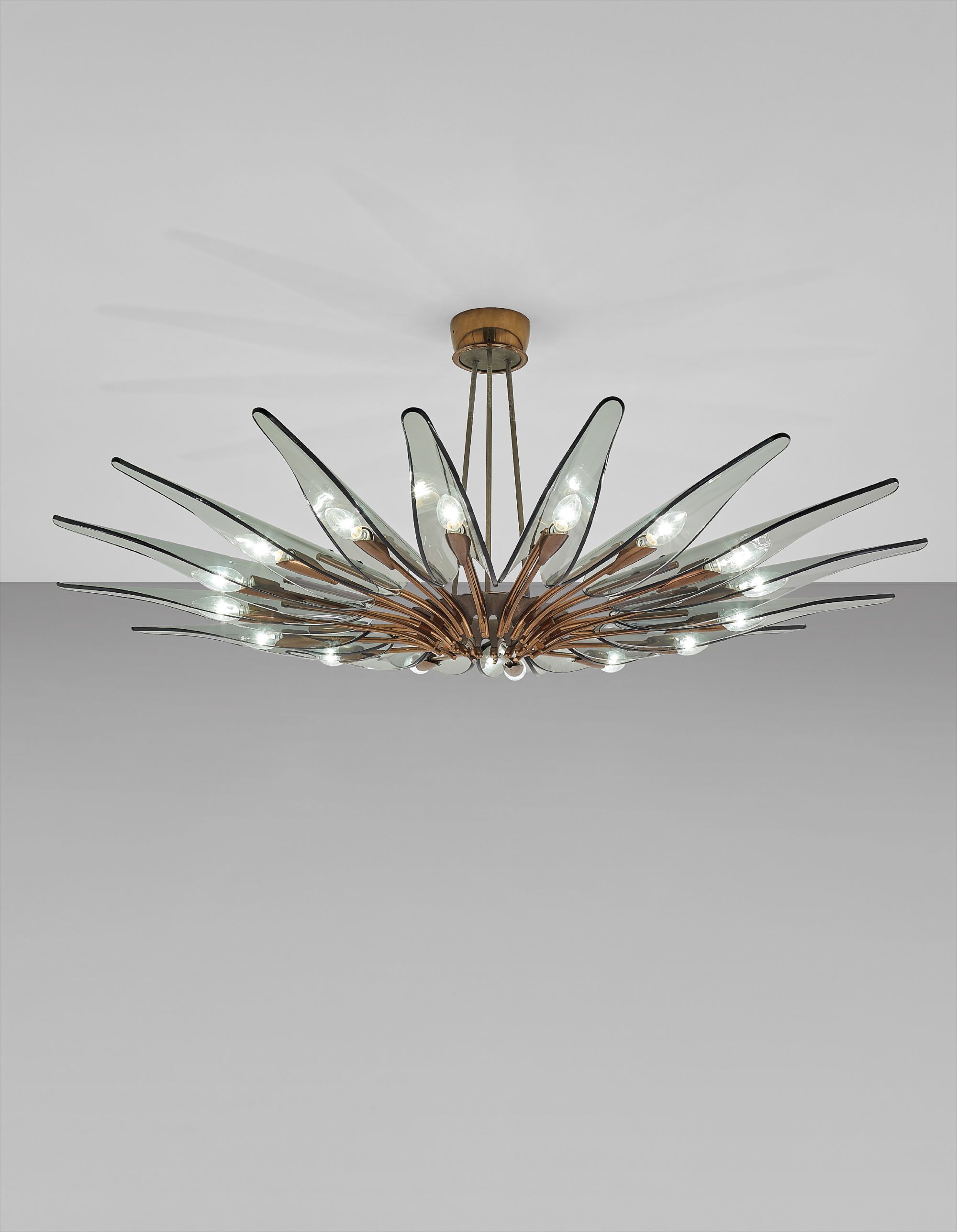 Max Ingrand — 'Dahlia' sixteen-armed chandelier, model no. 1563