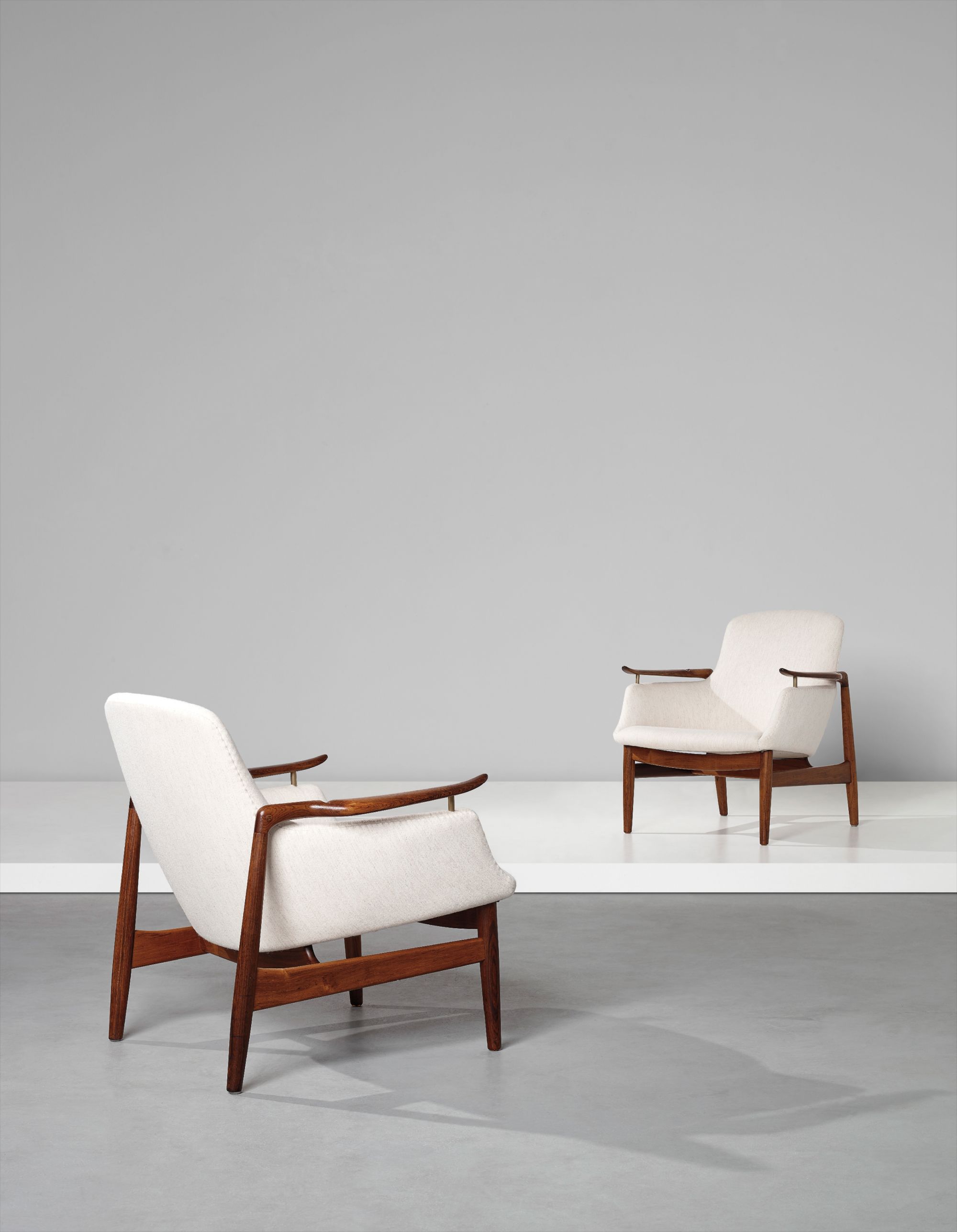 Finn Juhl — Pair of rare armchairs, model no. FJ 53
