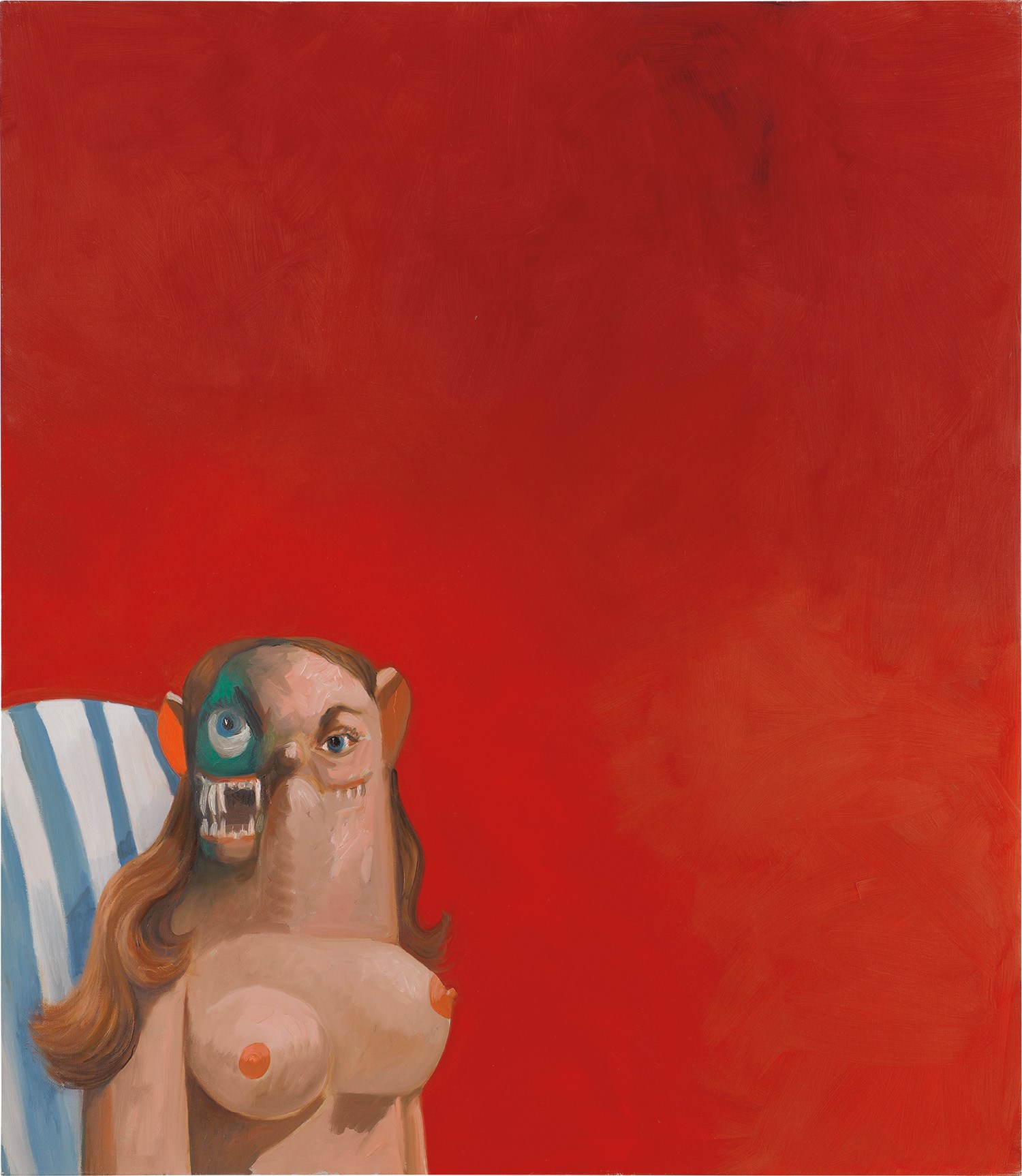 George Condo — Red and Green Composition
