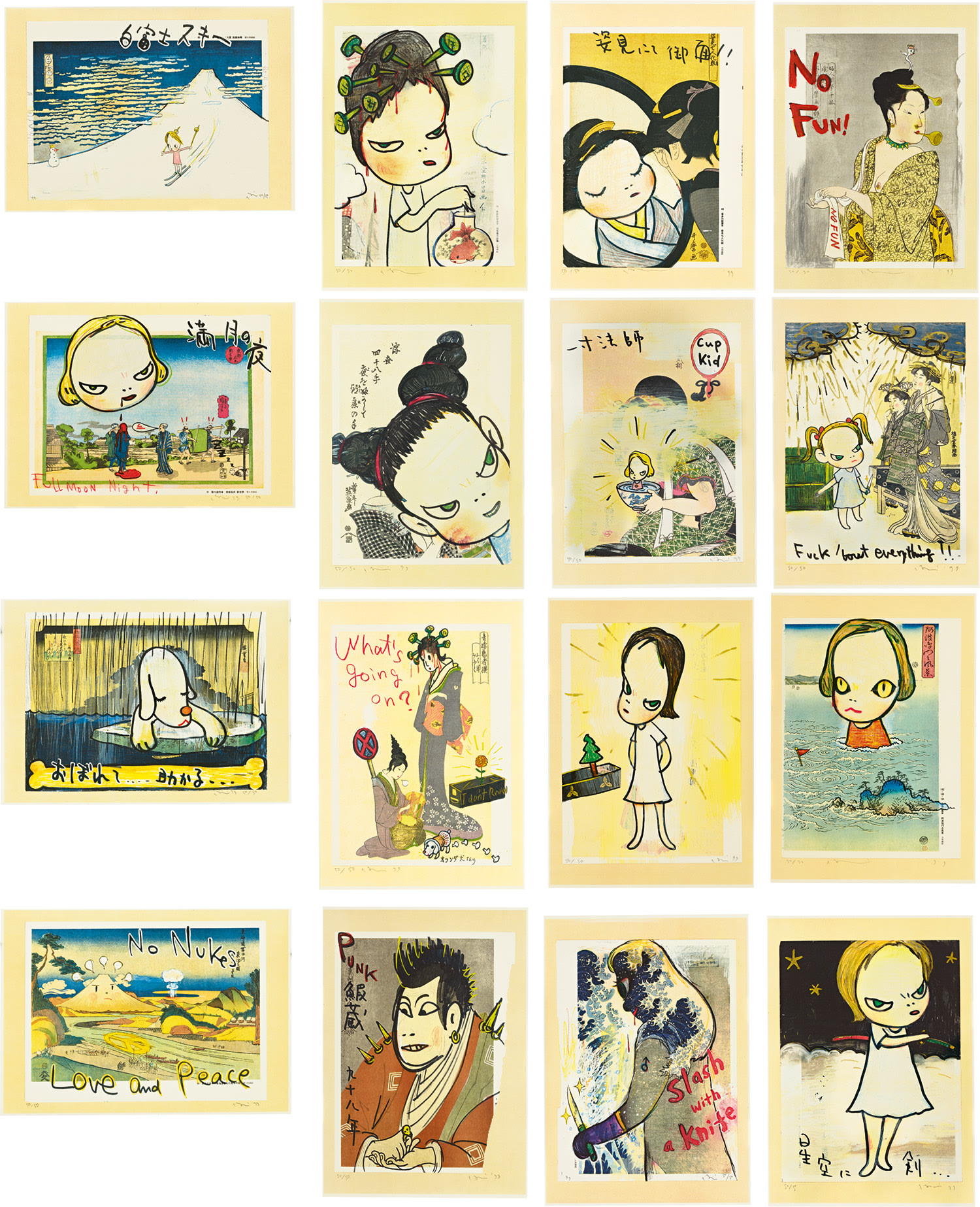 Yoshitomo Nara — In the Floating World (set of 16)