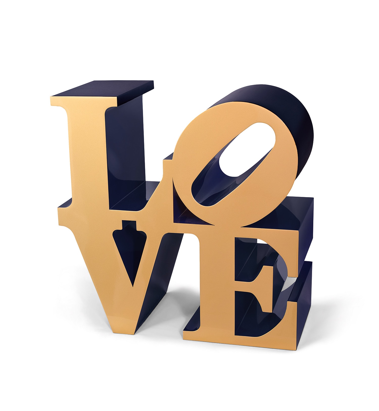 Robert Indiana — LOVE (Gold Face - Blue Sides)