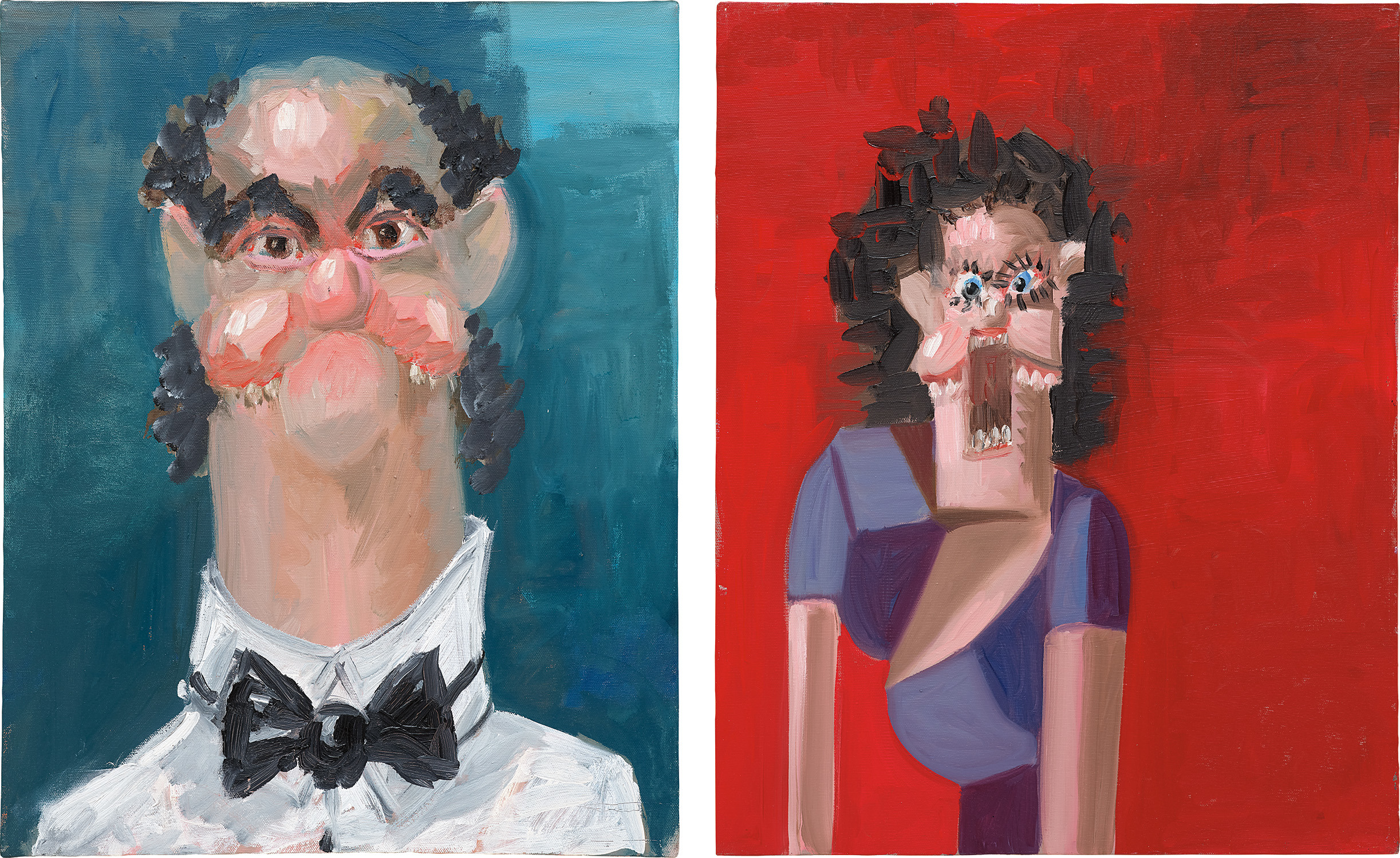 George Condo — Two Works: (i) Jean Louis; (ii) Jean Louis’ Wife