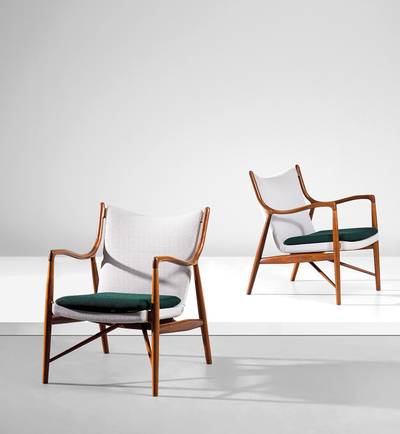 Pair of armchairs, model no. FJ 45
