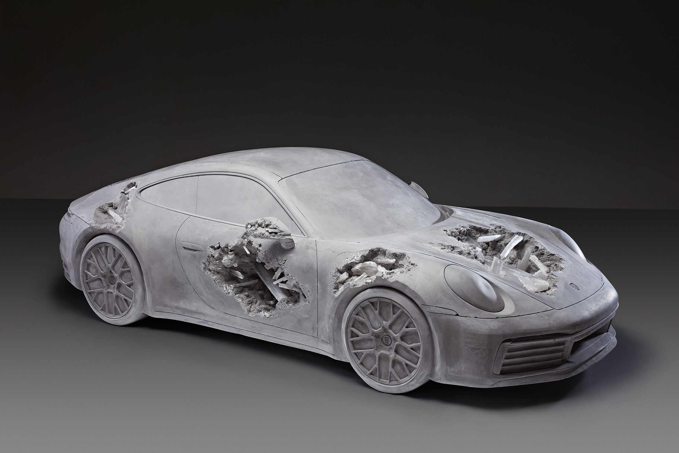 Daniel Arsham — Grey Selenite Eroded Porsche