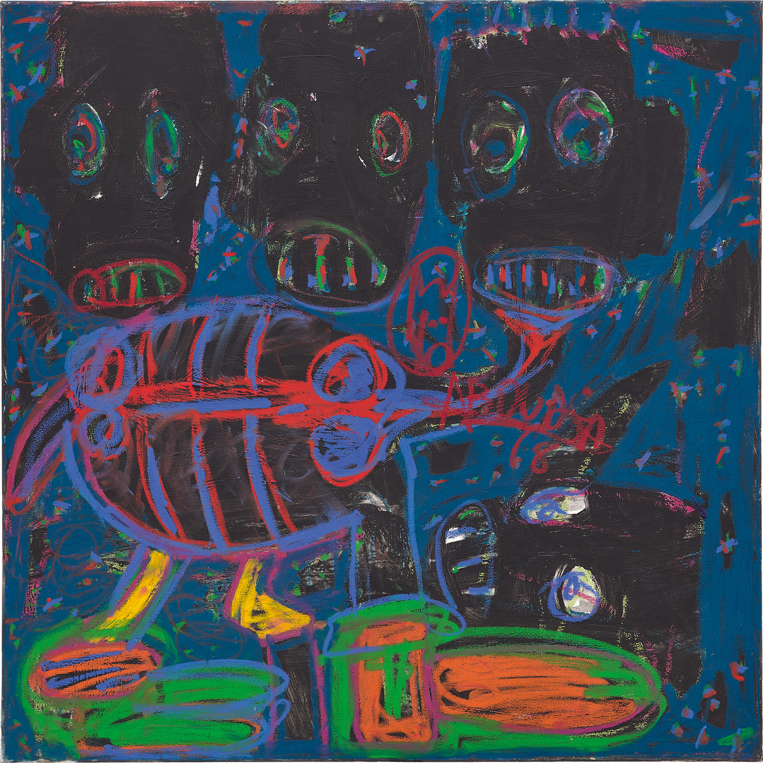 Aboudia — Talking Heads: Blue