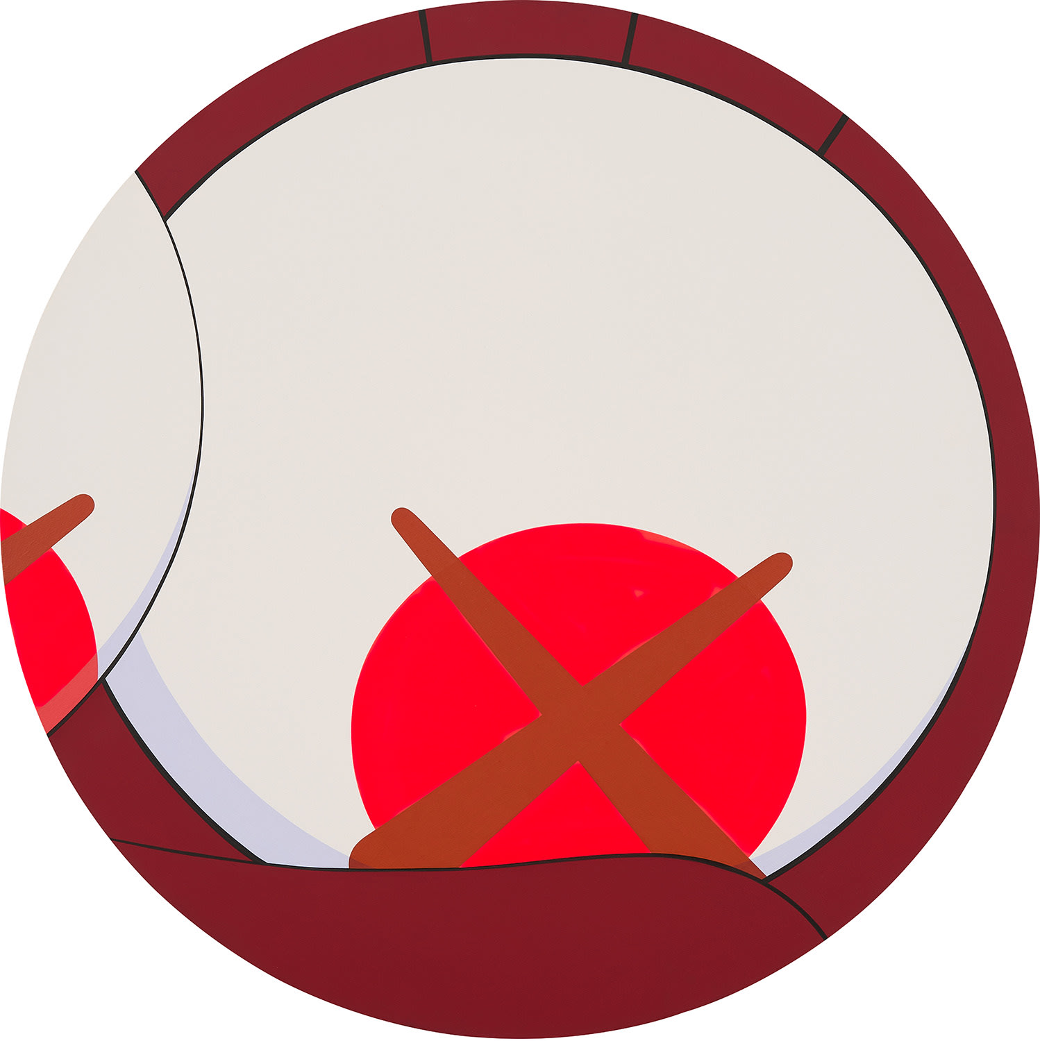 KAWS — diameter 101.7 cm. (40 in.)