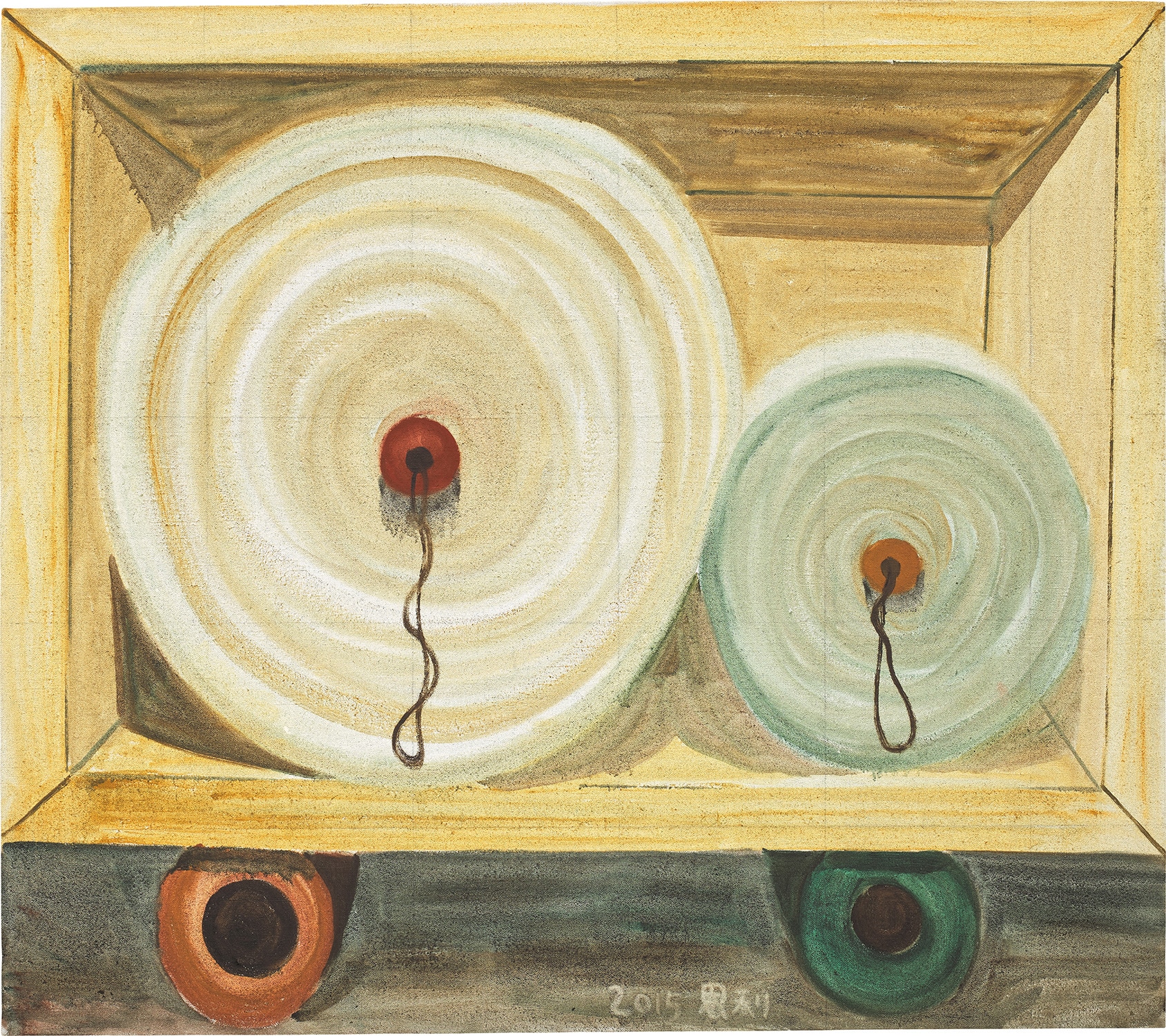 Zhang Enli — Two Rolls Fabric