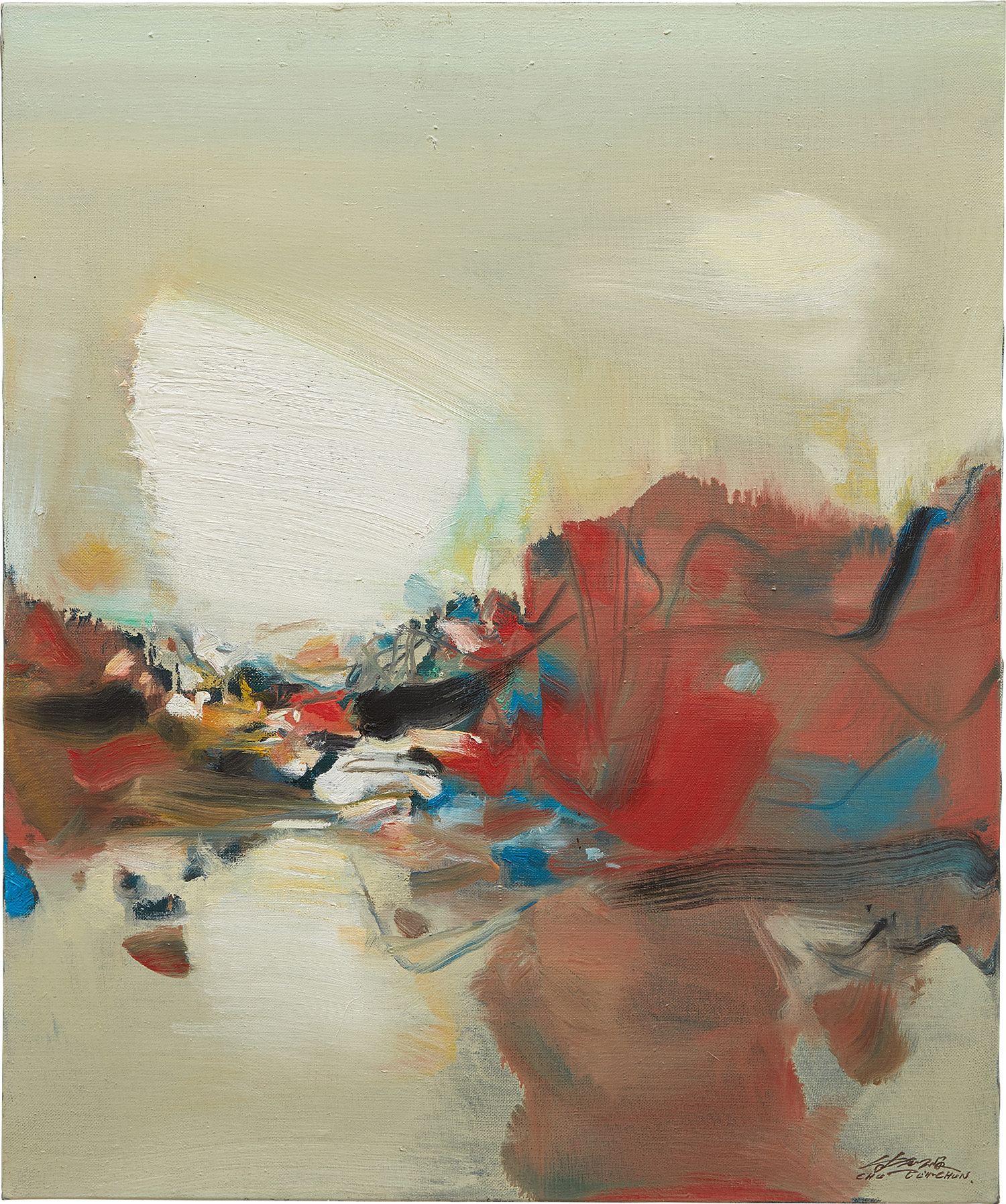 Chu Teh-Chun — Le soleil fuit (The Sun Flees)