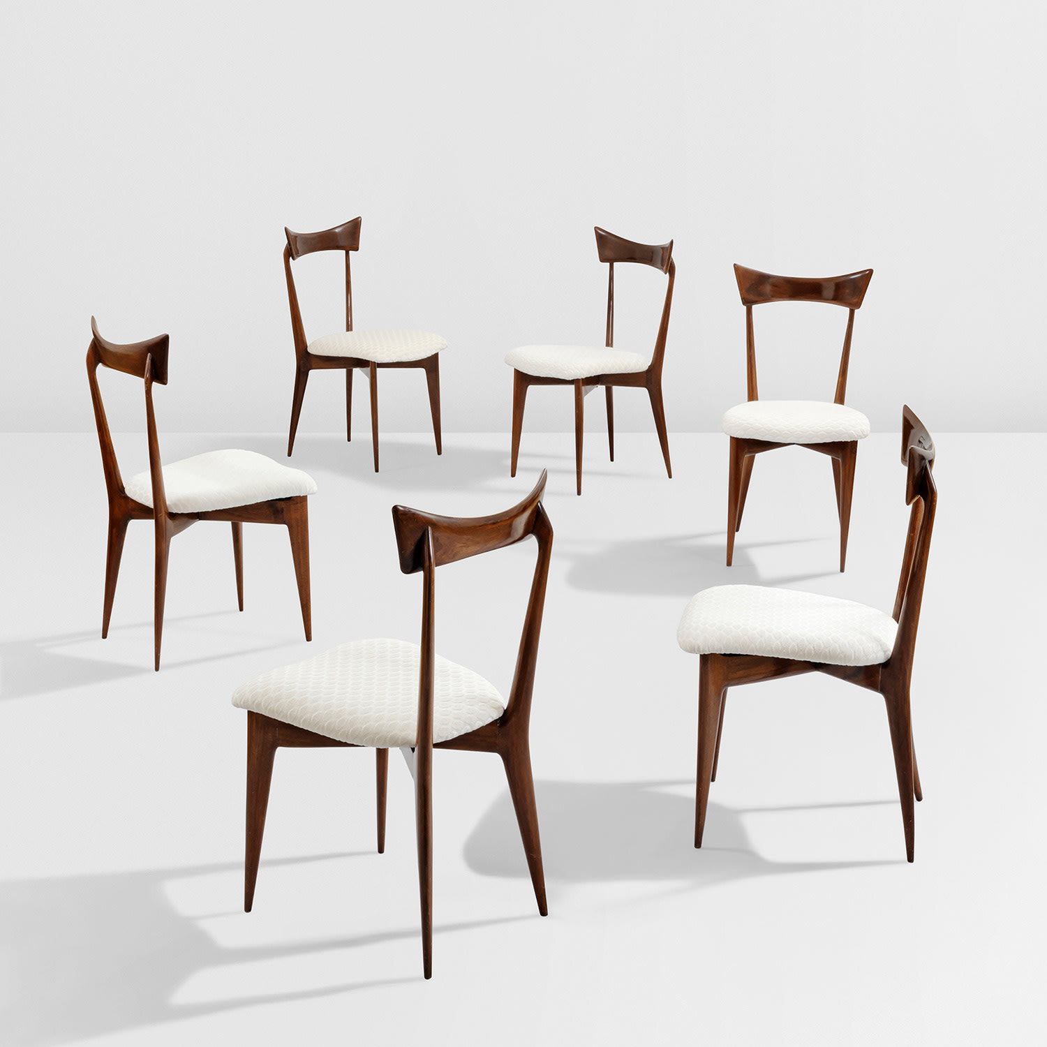Set of six dining chairs