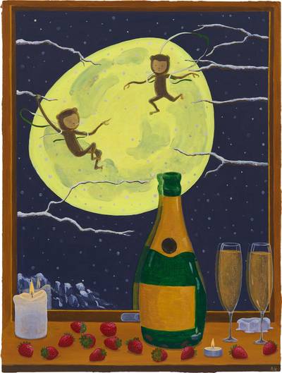 Two Monkeys in Winter