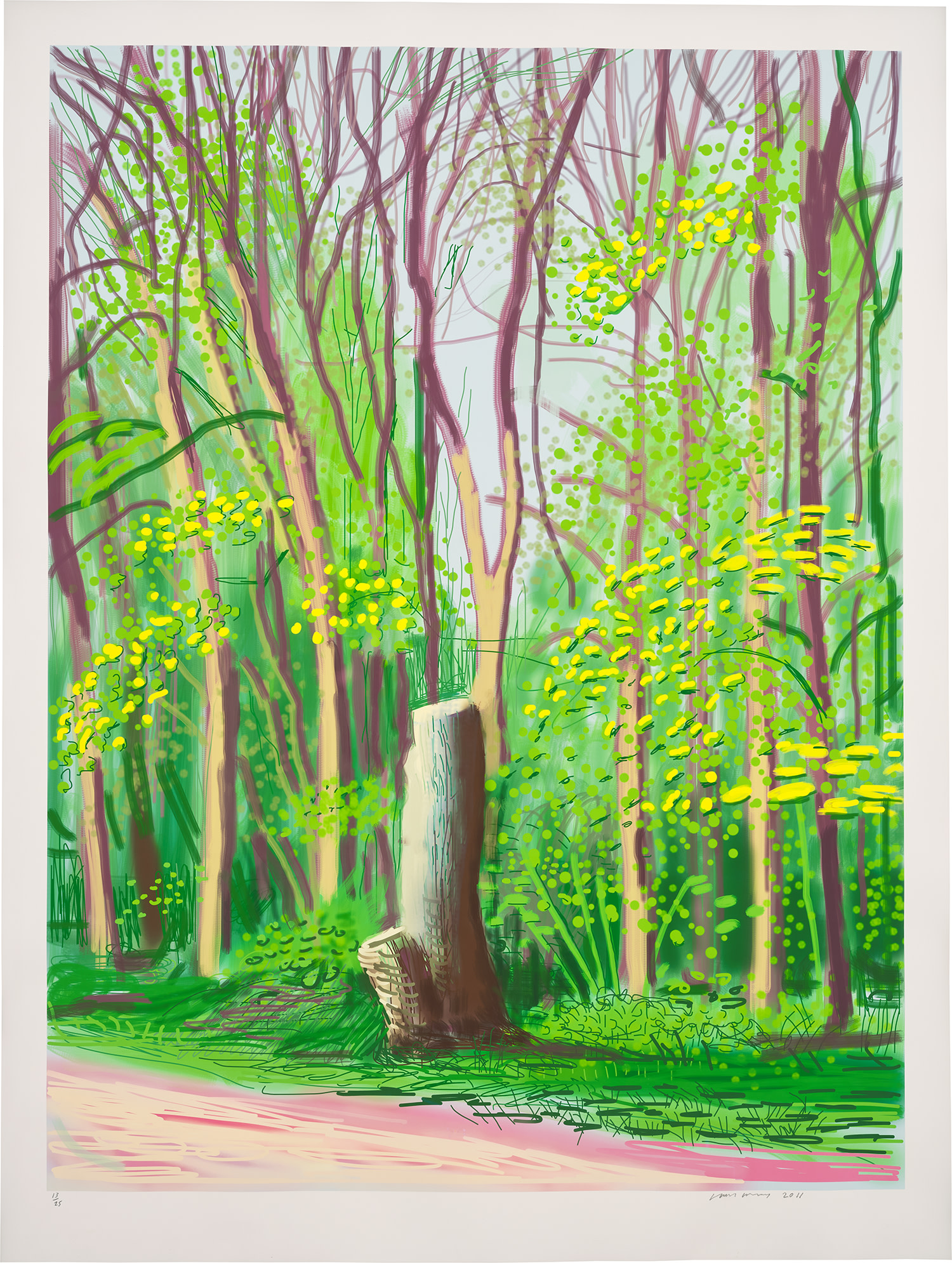 David Hockney — The Arrival of Spring in Woldgate, East Yorkshire in 2011 (twenty eleven) - 19 April