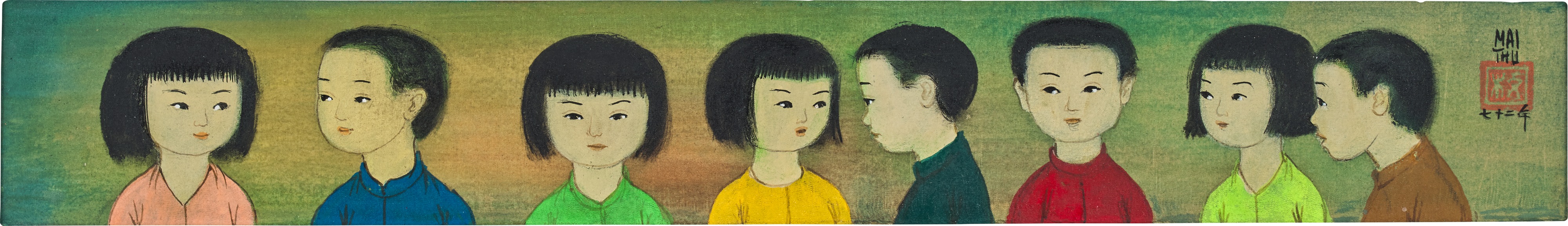 Mai Trung Thứ — Huit enfants, garçons et filles (Eight children, boys and girls)