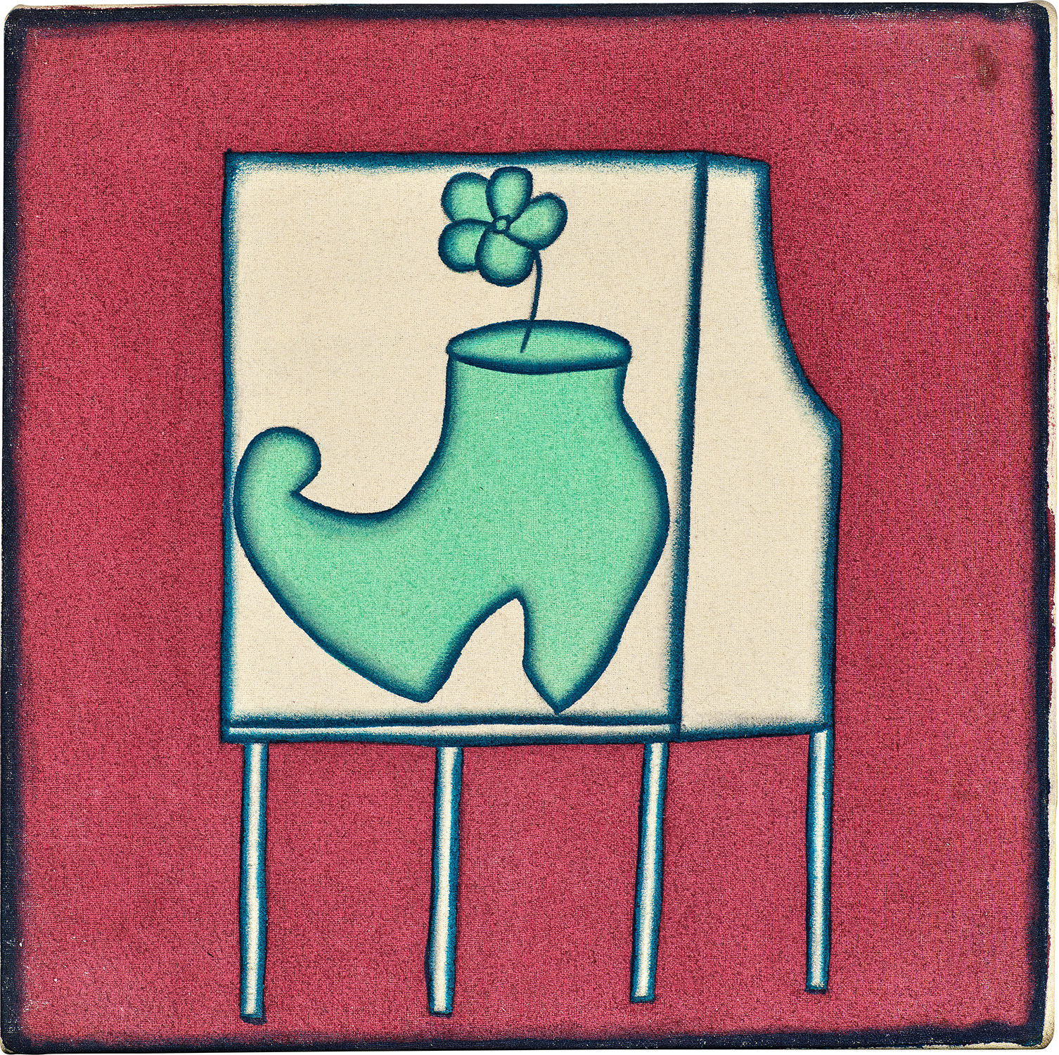 I Gusti Ayu Kadek Murniasih — inscribing 'aku duduk di sofa nya museum Sefardi Toledo' on the overlap